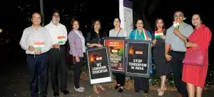 A Prayer Meeting & Vigil by the Indian Diaspora at Mahatma Gandhi’s statue at Roma Parklands on 29th April